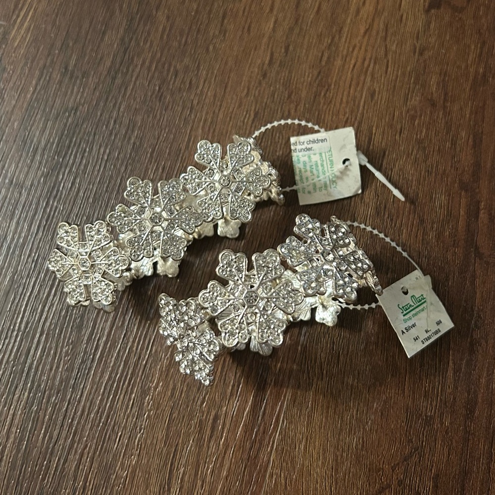 NEW Stein Mart Silver Snowflake Bracelets